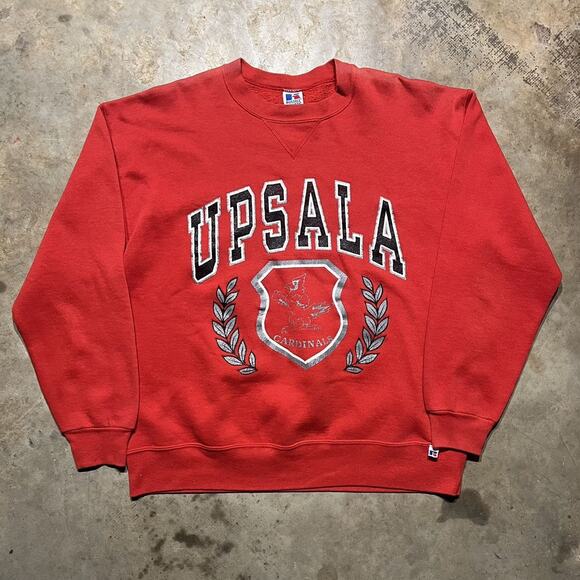 Vintage 90s Upsala Red Russell Athletic Boxy Sweatshirt - Picture 1 of 3